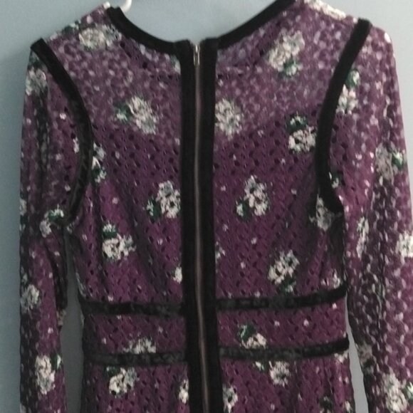 NWT Xhilaration Purple Fit and Flare Dress with Peter Pan Collar Size Small - Picture 1 of 5